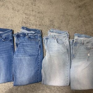 Old Navy Women's High Rise Jeans in Blue and Light Blue